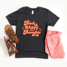 Load image into Gallery viewer, Retro Think Happy Thoughts Youth Short Sleeve Tee