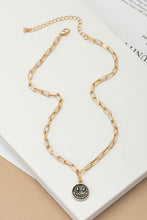 Load image into Gallery viewer, Smiley face pendant necklace