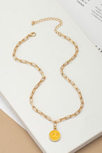 Load image into Gallery viewer, Smiley face pendant necklace
