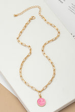 Load image into Gallery viewer, Smiley face pendant necklace