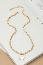 Load image into Gallery viewer, Smiley face pendant necklace