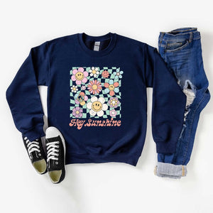 Hey Sunshine Flowers Youth Sweatshirt