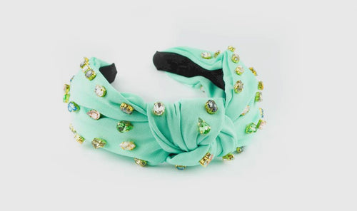 Mint Rhinestone Headband