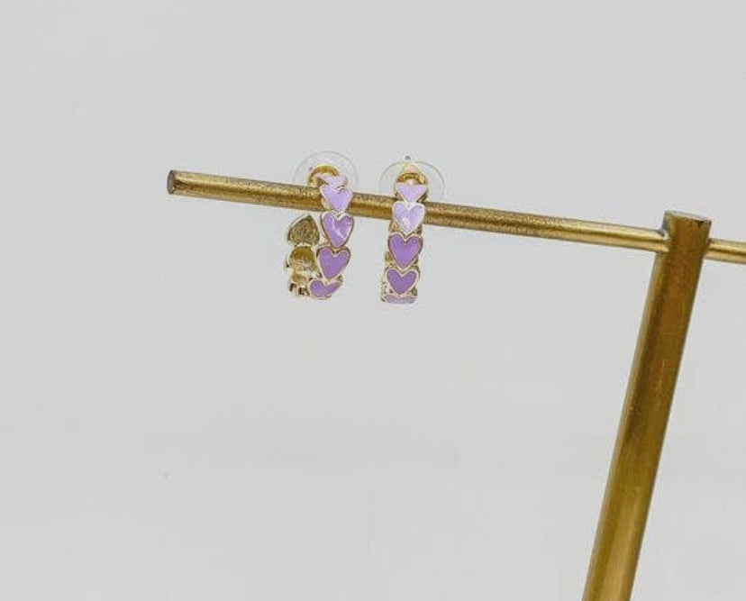 Purple heart hoops