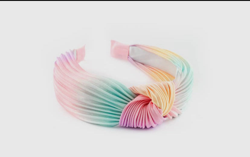 Pastel Rainbow Knotted Headband