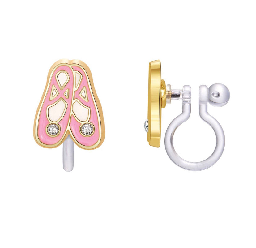 Ballet Slippers CLIP-ON earrings