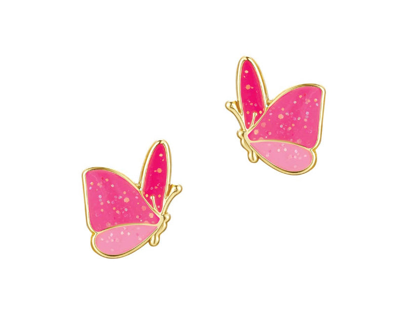 Glitter Butterfly Studs