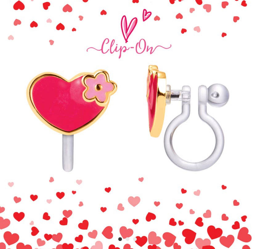 Hearts & Flowers Clip-On Earrings