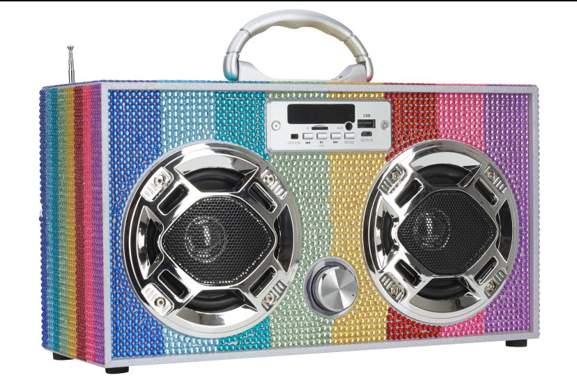 Rainbow Bling Boombox