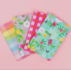 Floral Gingham Mini Notebooks