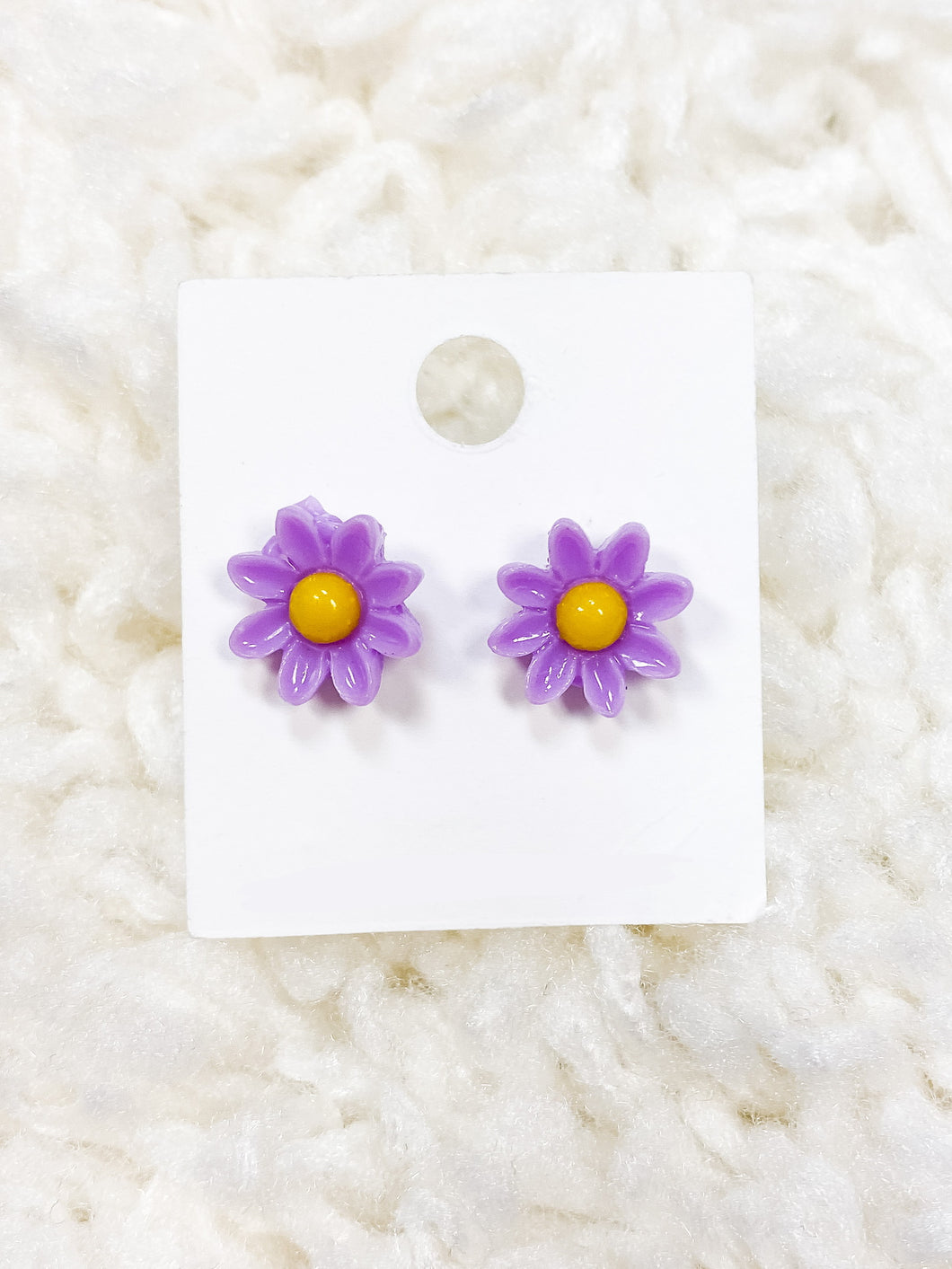 Purple Daisy Studs