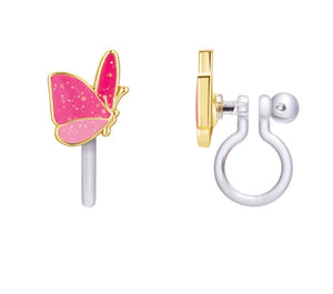 Glitter Butterfly Clip-on Earrings