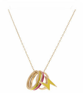 Wearable Ring Necklace: Lightning Bolt