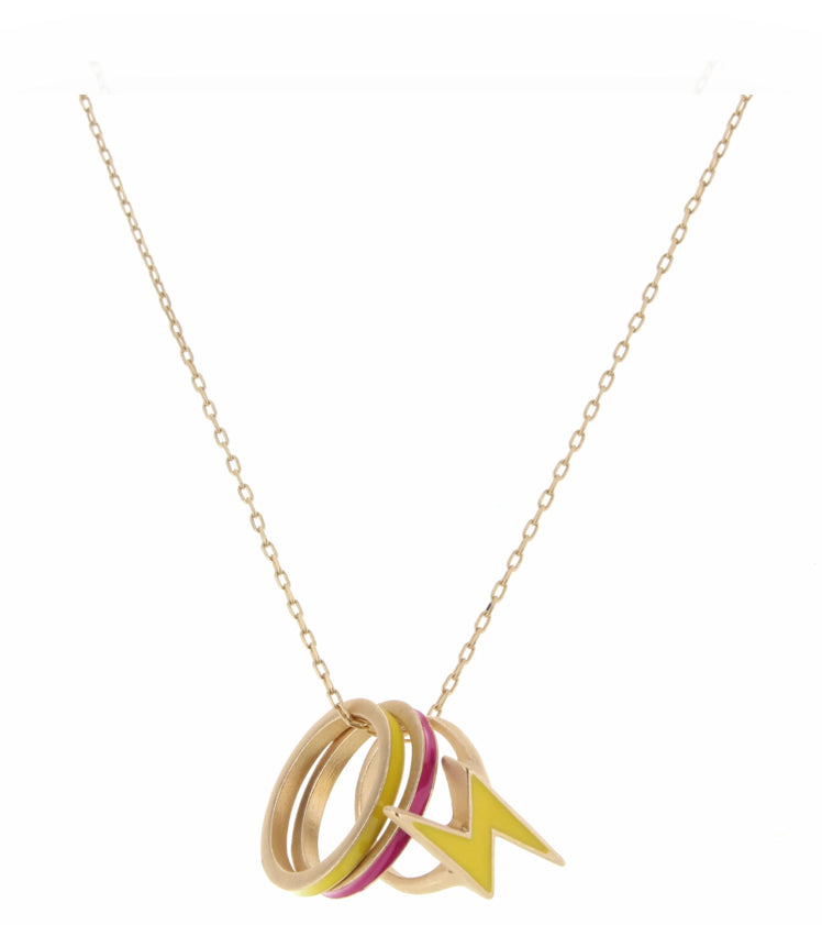 Wearable Ring Necklace: Lightning Bolt