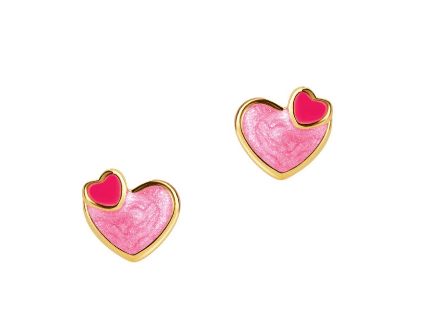 Double Heart Studs