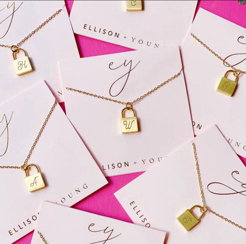Locket Initial Necklace
